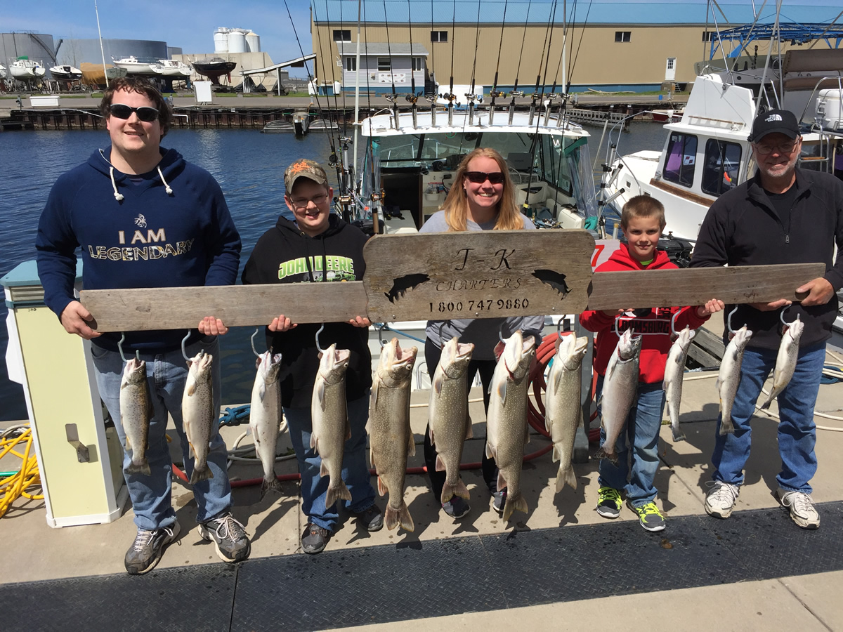 Lake Ontario Fishing Charter 05/08/2016 TK Charter Oswego NY